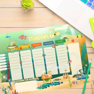 Angler's Happiness Timetable for Children on the Desk — Crealumi Angler's Happiness
