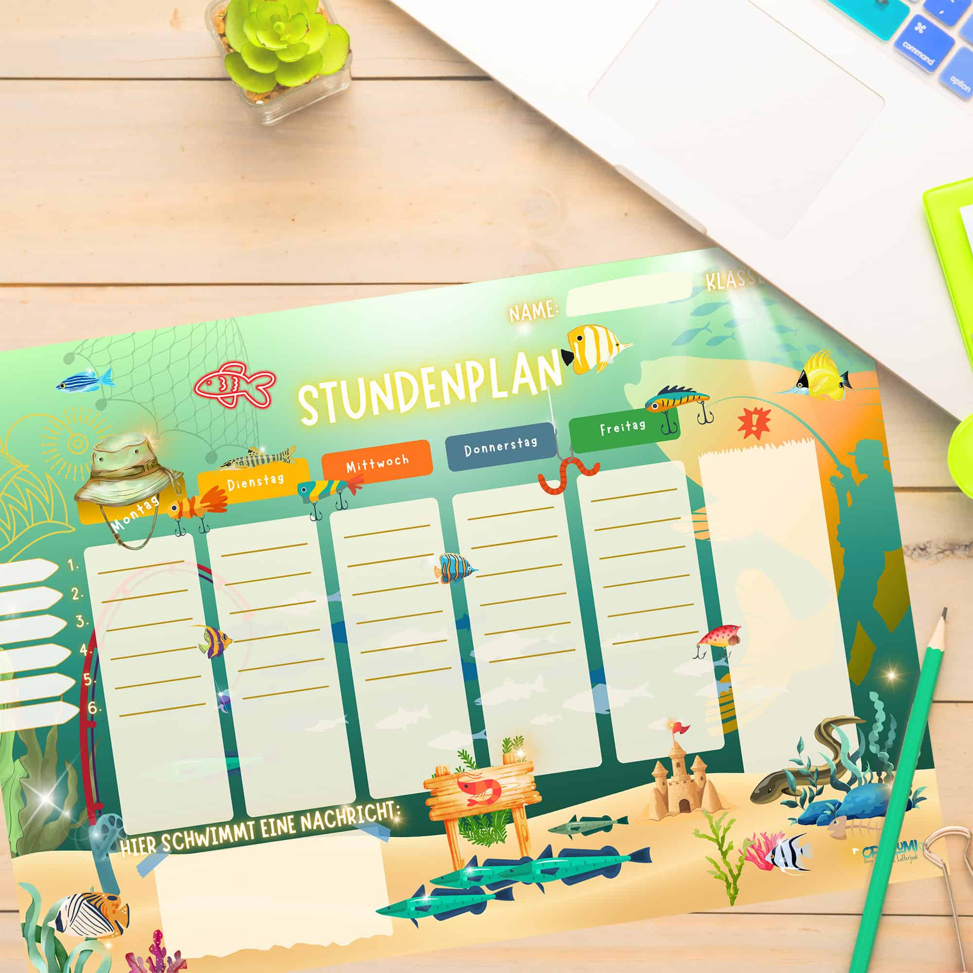 Programma di attività per bambini "La felicità del pescatore" da svolgere sulla scrivania — Crealumi La felicità del pescatore