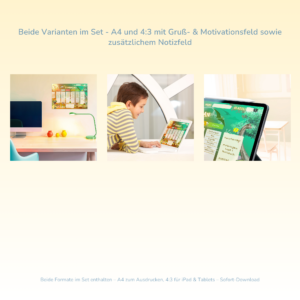 Dinosaur Timetable for Children: Overview of all 3 formats — Crealumi Prehistoric Roar