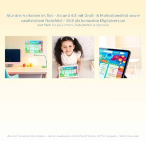 Stundenplan Monster für Kinder Übersicht aller 3 Formate — Crealumi Monsterama