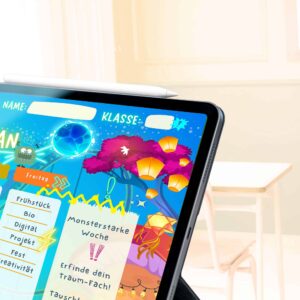 Stundenplan Monster für Kinder Namensfeld-Detail — Crealumi Monsterama