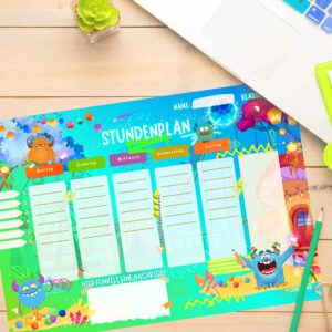 Timetable Monster for Kids on the Desk — Crealumi Monsterama