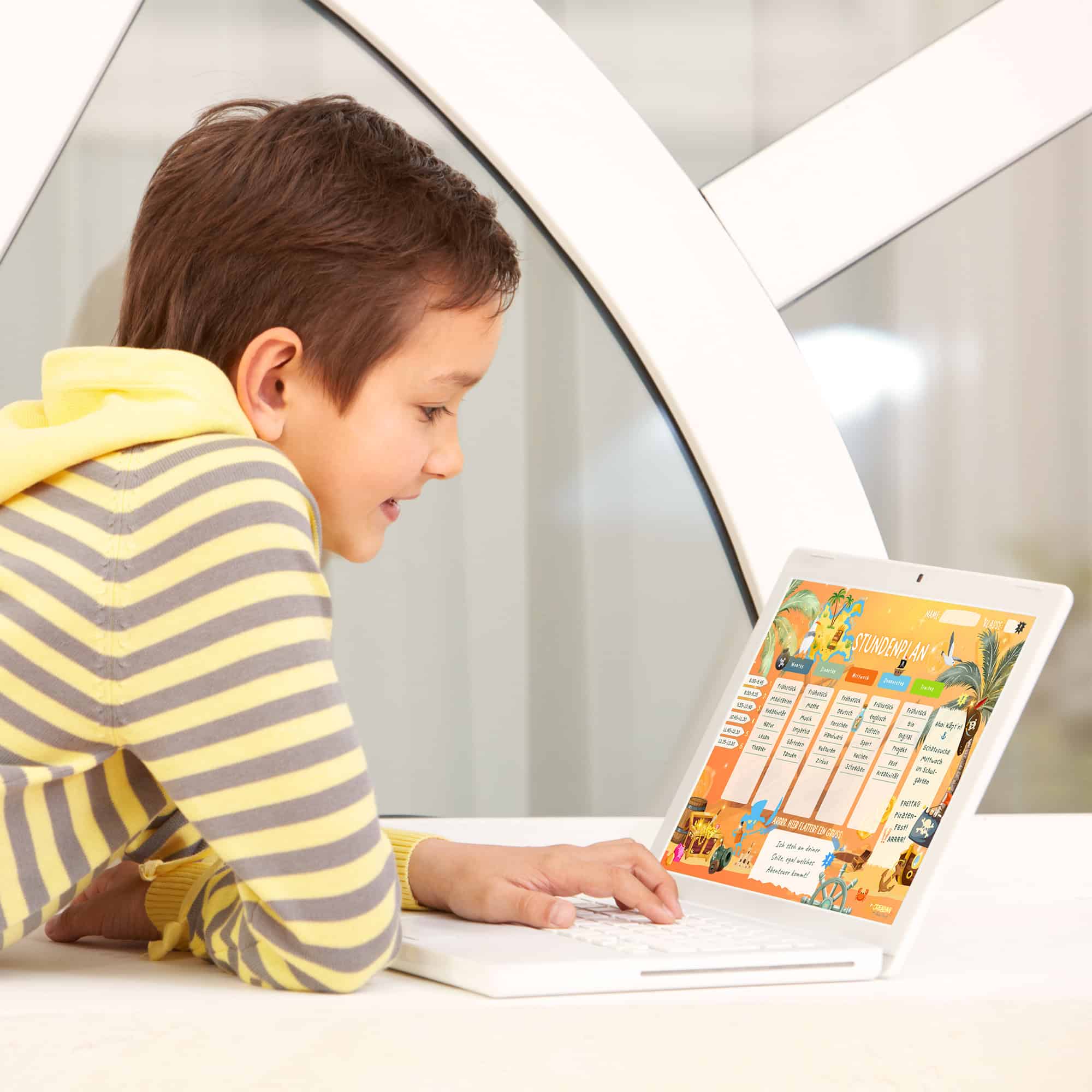 Pirates Timetable for Children on Tablets — Crealumi Gold and More