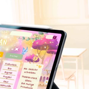 Stundenplan Prinzessin für Kinder Namensfeld-Detail — Crealumi Traumschlösschen