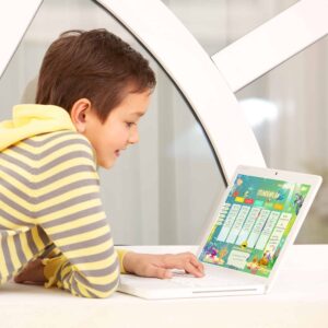 Stundenplan Unterwasser bei Mondschein für Kinder am Tablet — Crealumi Ozeanglimmer
