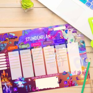 Enchanted Forest Timetable for Children on the Desk — Crealumi Enchanted Forest