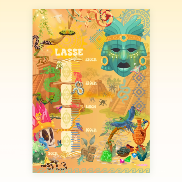Poster di crescita per bambini con design azteco - Crealumi