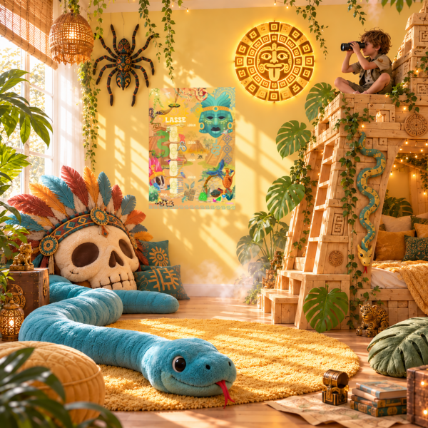 Poster di crescita per bambini con design azteco per la cameretta - Crealumi